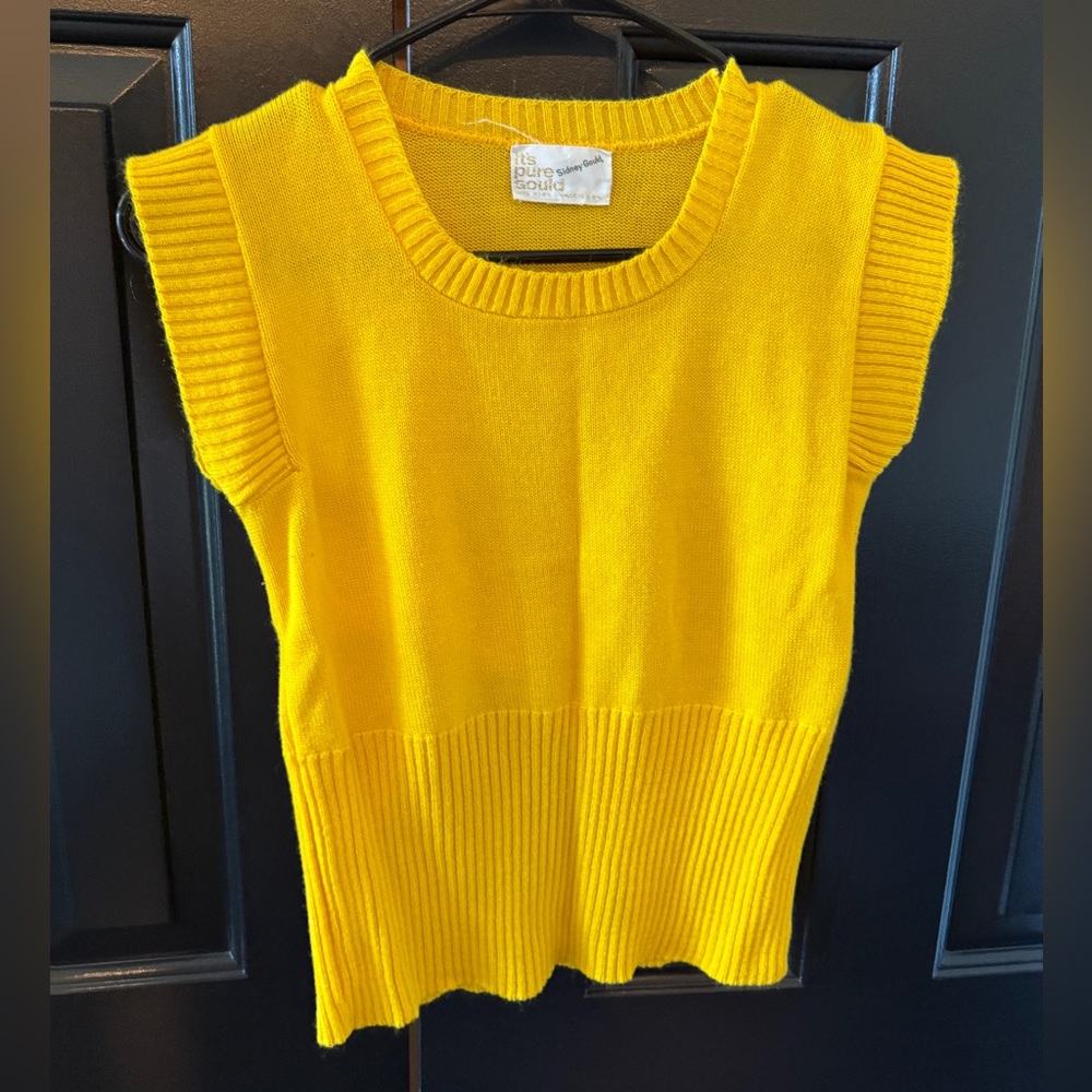 Vintage Yellow Sleeveless Sweater